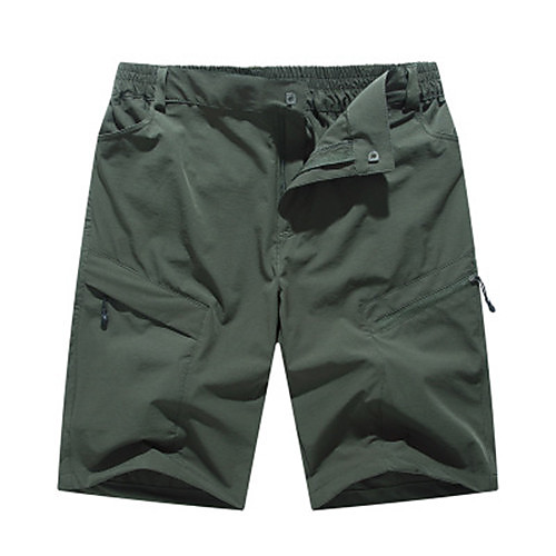 

Men's Basic Outdoor Slim Daily Shorts Pants Solid Colored Knee Length Black Army Green Dark Gray / Summer