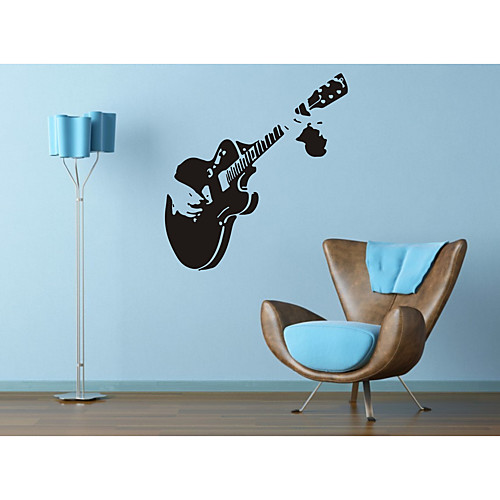 

Guitar Wall Stickers Decorative Wall Stickers, PVC Home Decoration Wall Decal Wall Decoration / Removable 4530CM