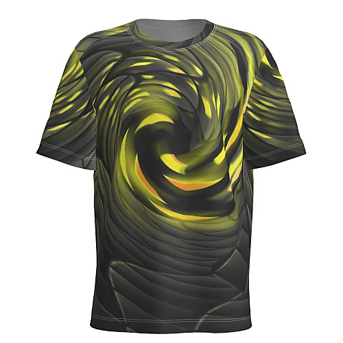 

Men's T shirt 3D Print Graphic Abstract Short Sleeve Daily Tops Basic Black