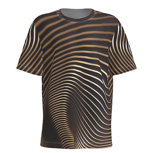 

Men's T shirt 3D Print Graphic Abstract Short Sleeve Daily Tops Basic Light Brown