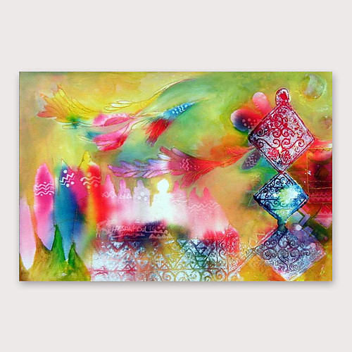 

Oil Painting Hand Painted Horizontal Abstract Modern Stretched Canvas