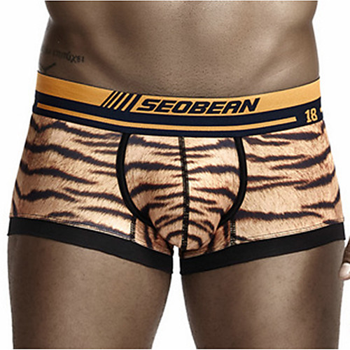 

SEOBEAN Men's Sports Underwear Shorts Boxer Briefs Bottoms Winter Fitness Gym Workout Performance Running Training Breathable Quick Dry Soft Sport Orange / Stretchy