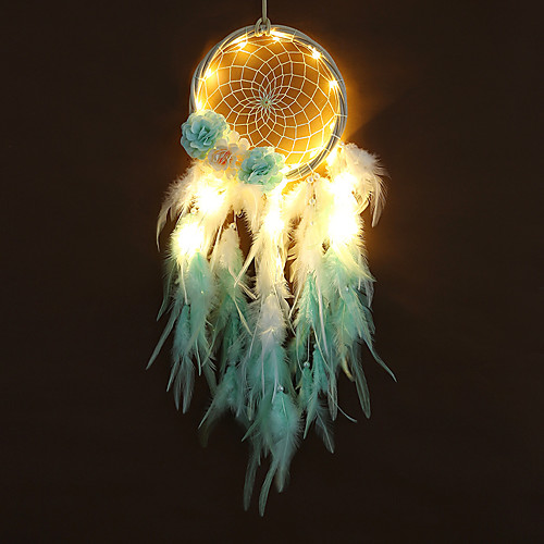 

Boho Dream Catcher Handmade Gift Wall Hanging Decor Art Ornament Craft Feather Flower 6518cm for Kids Bedroom Wedding Festival