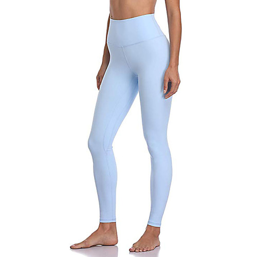 

Women's Yoga Pants Hidden Waistband Pocket Tights Tummy Control Butt Lift Breathable Black Light Blue Yoga Fitness Gym Workout Sports Activewear Stretchy