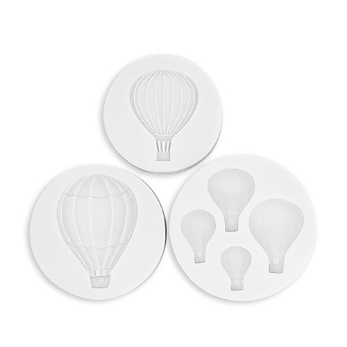 

3pcs Hot Air Balloon Silicone Baking Tool Chocolate Ice Tray Cake Decoration Fondant Mold