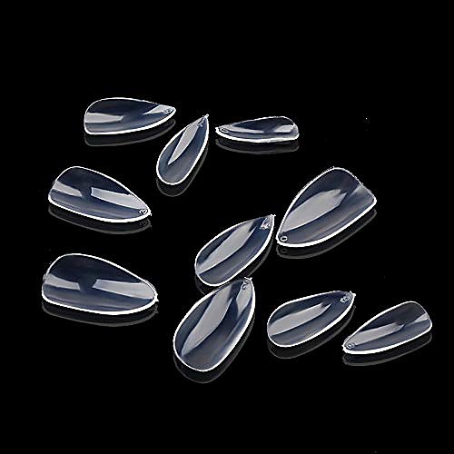 

600pcs press on nails stiletto for women clear short claw nails stiletto long full cover acrylic style artificial fake nails 10 sizes- for nail salons and diy nail art(clear short claw shape stiletto)