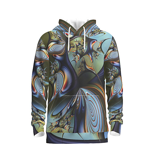 

Men's Pullover Hoodie Sweatshirt Graphic Abstract Daily 3D Print Basic Hoodies Sweatshirts Blue