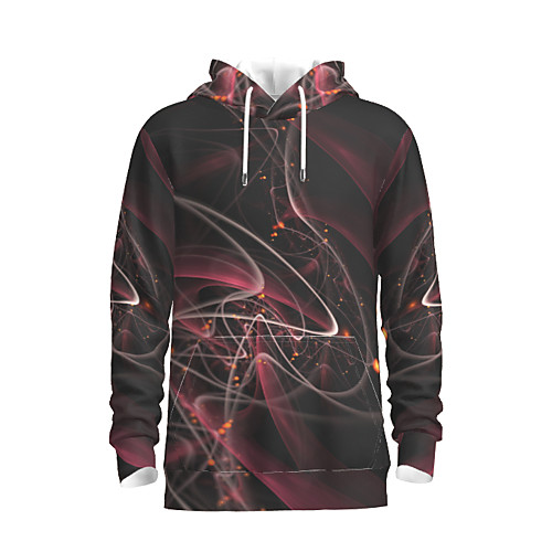 

Men's Pullover Hoodie Sweatshirt Graphic Abstract Daily 3D Print Basic Hoodies Sweatshirts Black