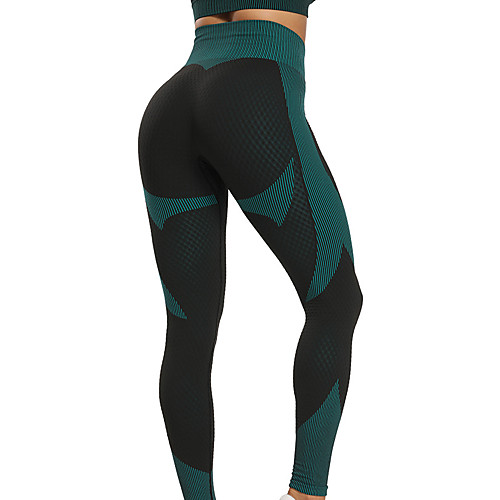 

Women's Yoga Pants Seamless Tights Leggings Tummy Control Butt Lift Breathable Light Green Dark Green Pink Nylon Spandex Yoga Fitness Running Winter Sports Activewear High Elasticity / Quick Dry