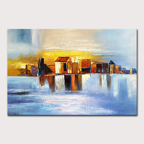 

Oil Painting Hand Painted Horizontal Abstract Abstract Landscape Modern Rolled Canvas (No Frame)