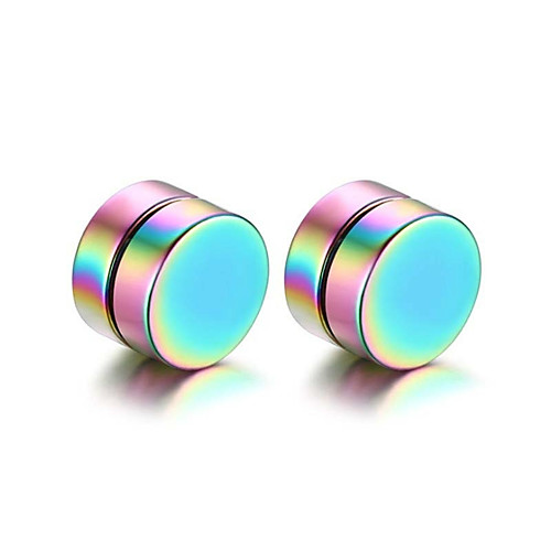 

Men's Stud Earrings Magnetic flat back Earrings Jewelry Black / Gold / Royal Blue For Gift Daily 2pcs