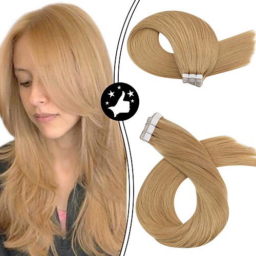 

Tape In Hair Extensions Remy Human Hair 20pcs Pack Straight Hair Extensions