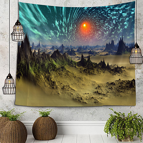 

Sci-Fi Earth Tapestry Wall Hanging Tapestries Wall Blanket Wall Art Wall Decor Skull Tapestry Wall Decor