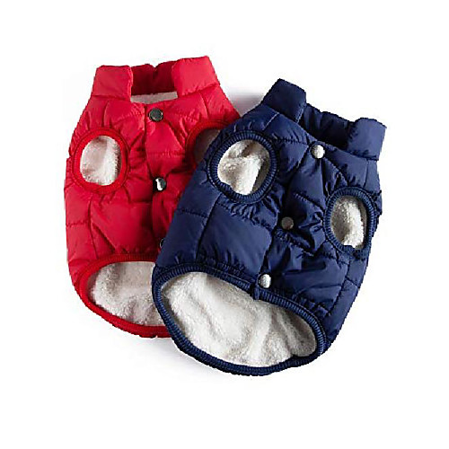 

2 Layers Fleece Lined Warm Dog Jacket for Puppy Winter Cold Weather,Soft Windproof Small Dog Coat