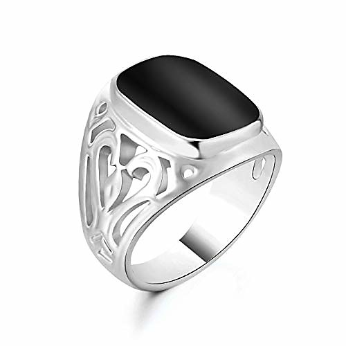 

white gold plated man and woman enamel ring new years gift jewelry promise ring size 6-14