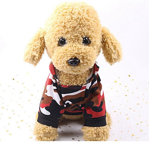 

Dog Cat Hoodie Camouflage Casual / Daily Simple Style Winter Dog Clothes Puppy Clothes Dog Outfits Red Blue Green Costume for Girl and Boy Dog Cotton XS S M L XL XXL