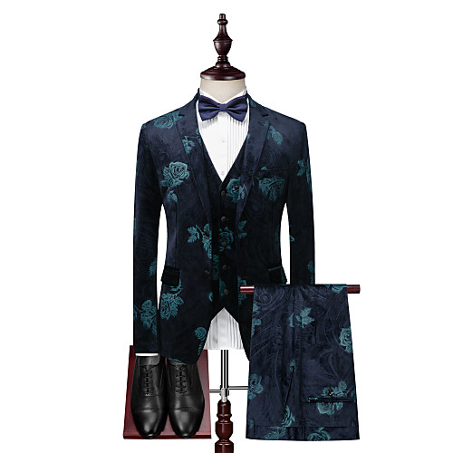 

Tuxedos Tailored Fit / Standard Fit Notch Single Breasted Two-buttons Cotton Blend / Cotton / Polyester Floral / Botanical