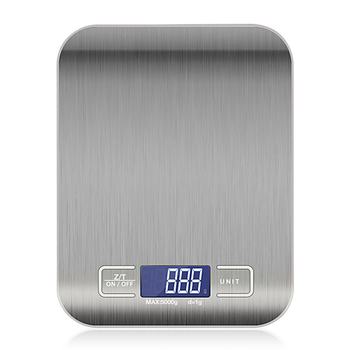

10kg OZ/ML/LB/G Kitchen Scale Stainless Steel Weighing Scale Food Diet Postal Balance Measuring Tool LCD Electronic Scales Use 2 AAA batteries not included