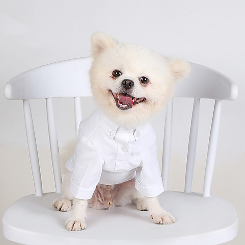 

Dog Tuxedo T-shirts Solid Colored Casual / Daily Cute Christmas Party Dog Clothes Puppy Clothes Dog Outfits Breathable White Black Costume for Girl and Boy Dog Cotton XS S M L XL XXL