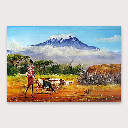 

Oil Painting Hand Painted Horizontal Abstract Landscape Modern Stretched Canvas