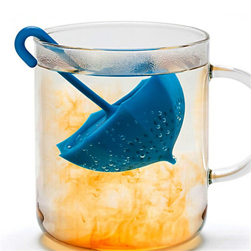 

1Pcs Creative Mr Cute Umbrella Shape Silicone Tea Infuser Coffee Strainers Filter Infusers Tea Bag Random Color
