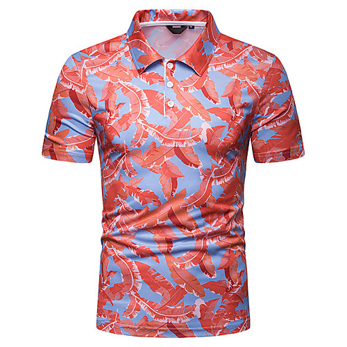 

Men's Polo Graphic Short Sleeve Daily Tops Light Blue