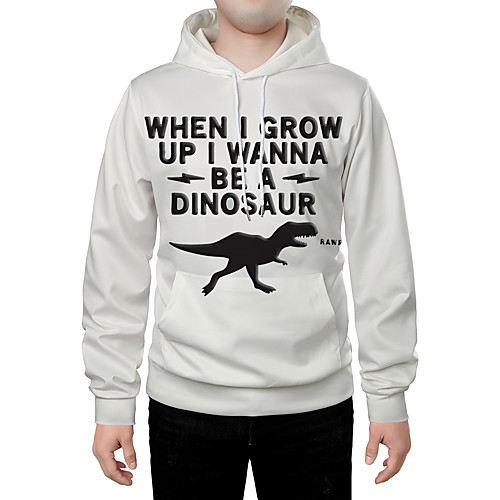

Men's Hoodie Graphic Daily Going out 3D Print Casual Hoodies Sweatshirts White
