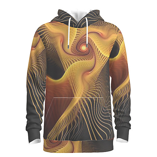

Men's Pullover Hoodie Sweatshirt Graphic Abstract Daily 3D Print Basic Hoodies Sweatshirts Brown