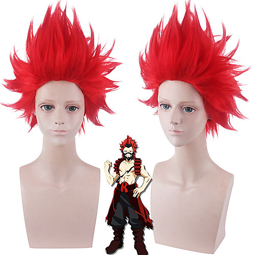 

Cosplay Costume Wig Cosplay Wig Kirishima Eijiro My Hero Academia / Boku No Hero Straight Layered Haircut Wig Short Red Synthetic Hair 14 inch Men's Anime Cosplay Red