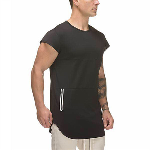 

Men's Short Sleeve Running Shirt Tee Tshirt Top Athleisure Cotton Breathable Quick Dry Soft Fitness Gym Workout Performance Running Training Sportswear White Black Activewear Stretchy / Sweat-wicking