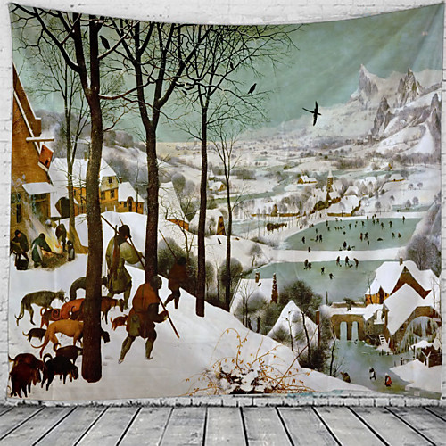

Mountain Snow Scene Tapestry Wall Hanging Tapestries Wall Blanket Wall Art Wall Decor Landscape Painting Tapestry Wall Decor
