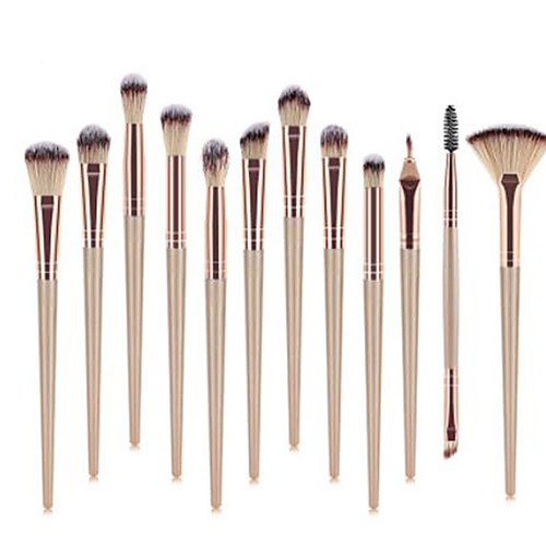 

Professional Makeup Brushes 12pcs Professional Soft Full Coverage Color Gradient Plastic for Eyeliner Brush Blush Brush Foundation Brush Makeup Brush Lip Brush Eyebrow Brush Eyeshadow Brush