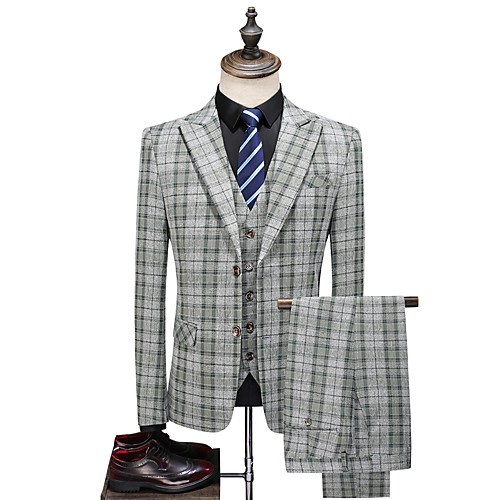 

Tuxedos Standard Fit Peak Single Breasted Two-buttons Polyester