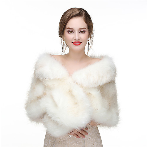 

Sleeveless Shawls Faux Fur Wedding / Party / Evening Women's Wrap With Solid