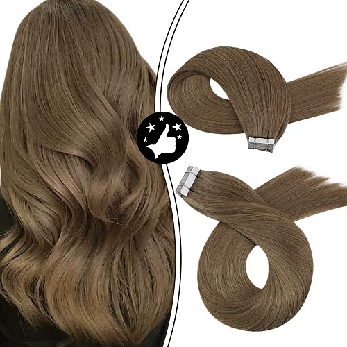 

Tape In Hair Extensions Remy Human Hair 20pcs Pack Straight Hair Extensions