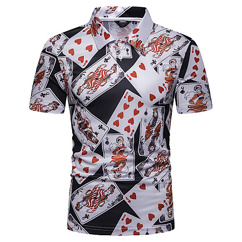 

Men's Polo Graphic Short Sleeve Daily Tops White