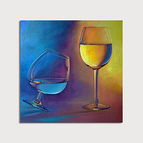 

Oil Painting Hand Painted Square Abstract Still Life Modern Stretched Canvas
