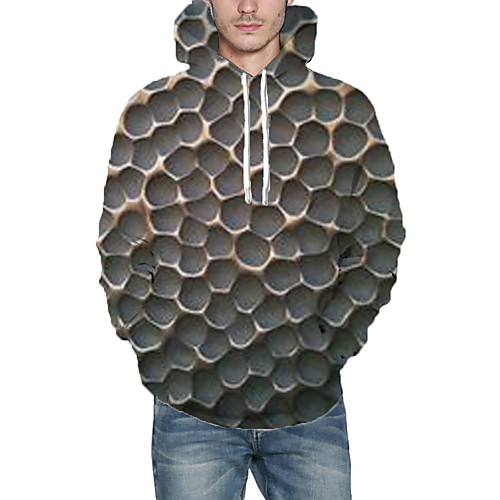 

Men's Hoodie Graphic Daily Going out 3D Print Casual Hoodies Sweatshirts Black
