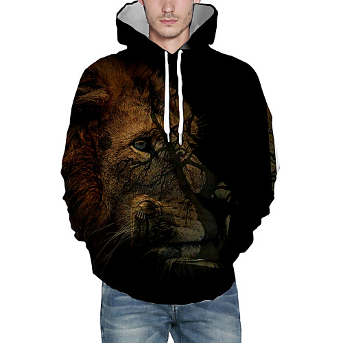 

Men's Daily Pullover Hoodie Sweatshirt Graphic Hooded Casual Hoodies Sweatshirts Black