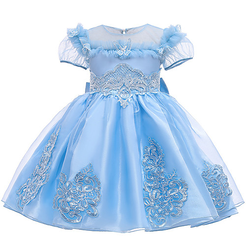 

Cinderella Dress Kid's Toddler Girls' Cosplay Vacation Dress Halloween Halloween Birthday Christmas Halloween Carnival Festival / Holiday Blue Easy Carnival Costumes Butterfly Embroidered
