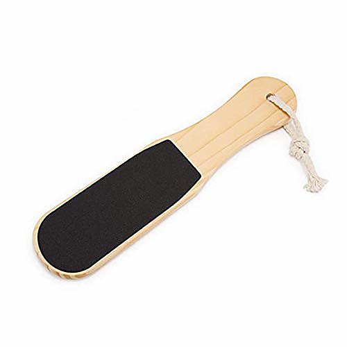 

foot scrubber foot file foot rasp, 2-sided wooden dead skin pedicure callous remover tools for feet can be used on both wet and dry feet