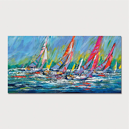 

Oil Painting Hand Painted Horizontal Abstract Modern Stretched Canvas