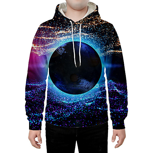 

Men's Hoodie Galaxy Graphic Daily Going out 3D Print Basic Streetwear Hoodies Sweatshirts Black