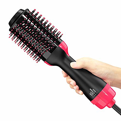 

Hot Air Brush, Hair Dryer Brush, One Step Hair Dryer & Volumizer, 3 in 1 Blow Dryer Brush with Smooth Frizz and Ionic Technology-One Step Hair Dryer & Styler and Hair Straightener