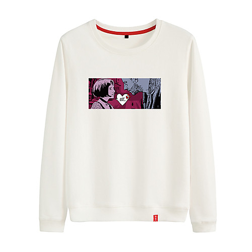 

Women's Sweatshirt Pullover Black White Pink Cartoon Cartoon Cute Sport Athleisure Sweatshirt Top Long Sleeve Warm Soft Comfortable Everyday Use Causal Exercising General Use / Winter