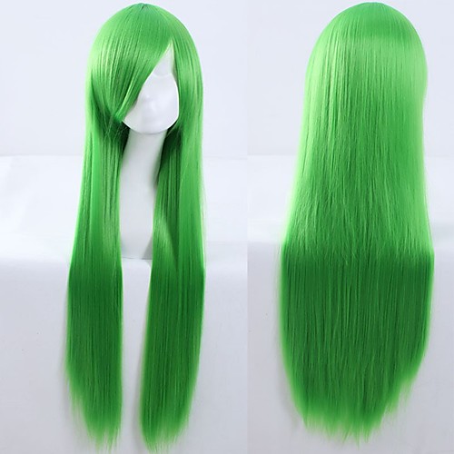 

Cosplay Costume Wig Cosplay Wig Natural Straight With Bangs Wig Long A15 A16 A17 A18 A19 Synthetic Hair 40 inch Women's Anime Cosplay Creative Red Green