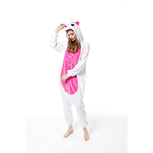 

Adults' Kigurumi Pajamas Unicorn Bat Onesie Pajamas Flannelette WhiteBlue / WhitePink / Fuschia Cosplay For Men and Women Animal Sleepwear Cartoon Festival / Holiday Costumes