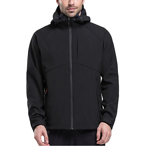 

Men's Hiking Softshell Jacket Hiking Jacket Winter Outdoor Solid Color Waterproof Windproof Breathable Warm Jacket Top Fleece PU Leather Softshell Full Length Visible Zipper Camping / Hiking Hunting