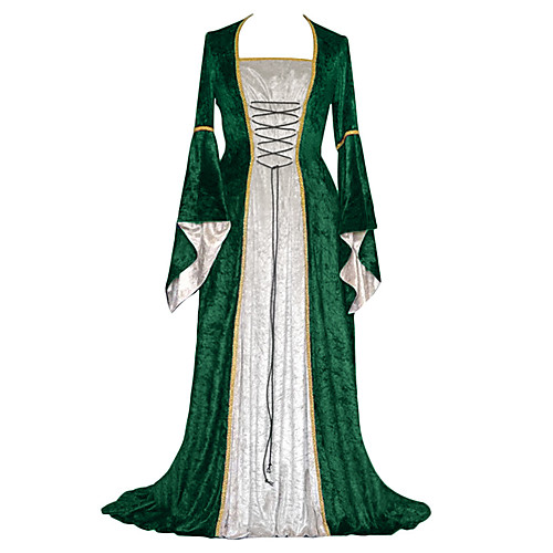 

Outlander Retro Vintage Medieval Vacation Dress Dress Prom Dress Women's Velvet Costume Black / Purple / Red Vintage Cosplay Party Prom Long Sleeve Floor Length Long Length