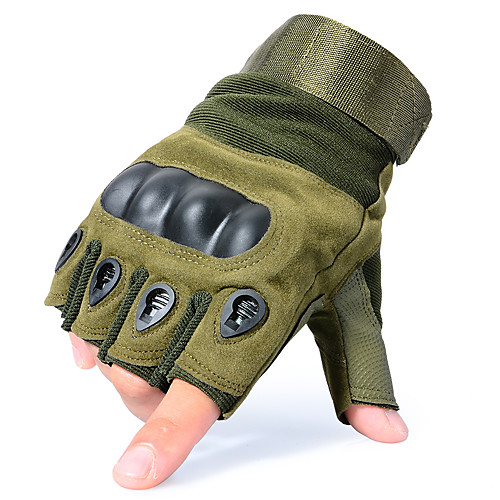 

Bike Gloves / Cycling Gloves Stretchy Mountaineering Sweat-Wicking Fingerless Gloves Sports Gloves Lycra Black Army Green Khaki for Adults' Road Cycling Outdoor Exercise Multisport